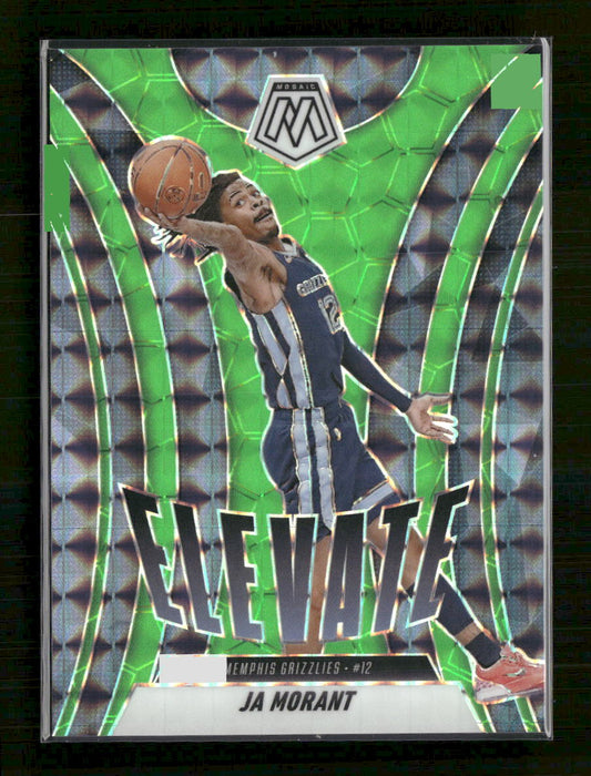 2024-25 Panini Mosaic Elevate Mosaic Green Fluorescent Ja Morant #/10 #1