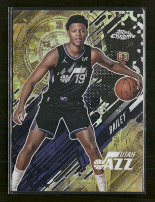 2025-26 Topps Chrome Go Time Gold Refractor Ace Bailey #/50 #GT-20