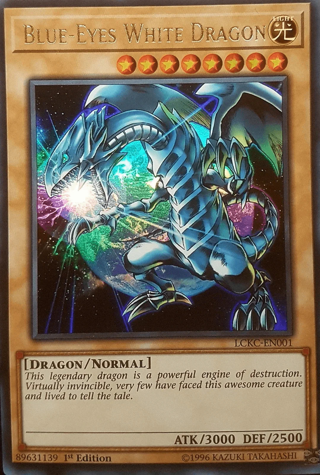 Blue-Eyes White Dragon (Version 3) [LCKC-EN001] Ultra Rare