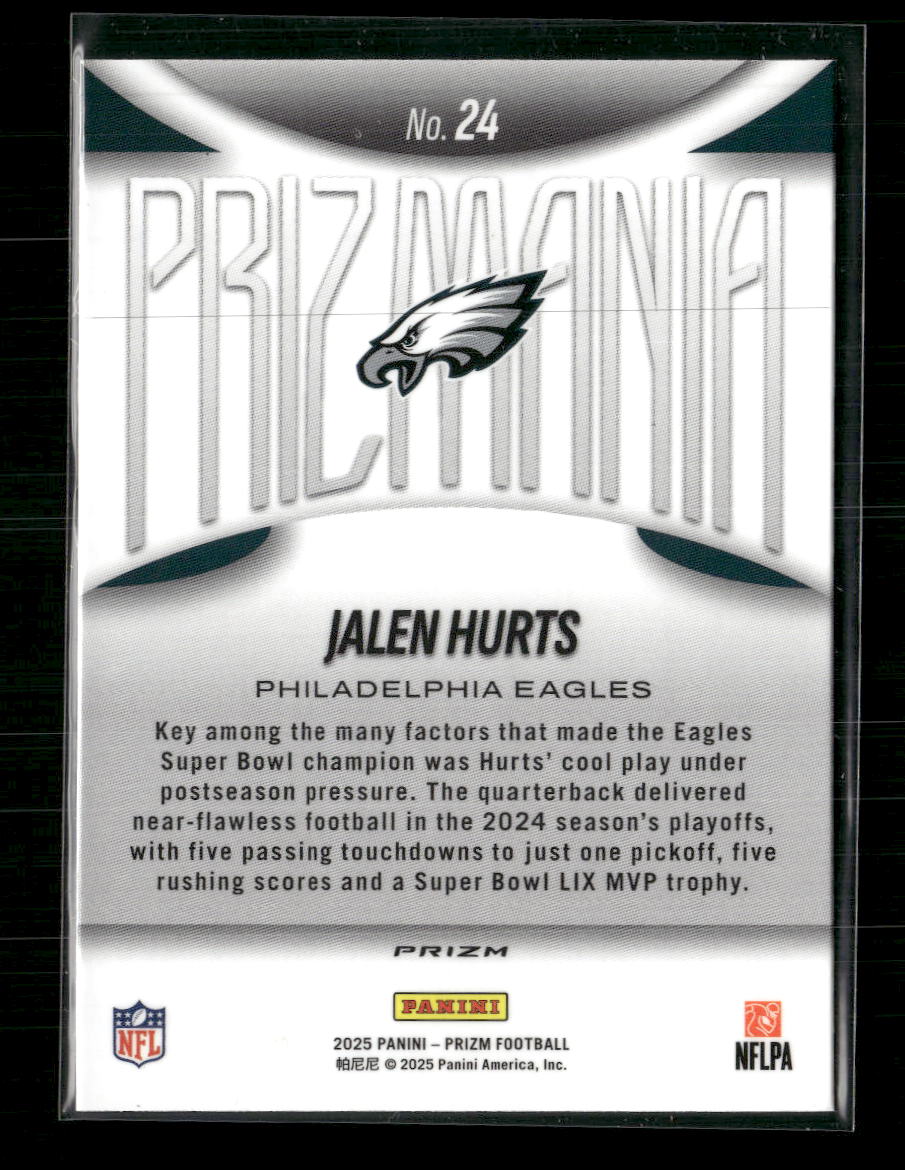 2025 Panini Prizm Prizmania Jalen Hurts #24