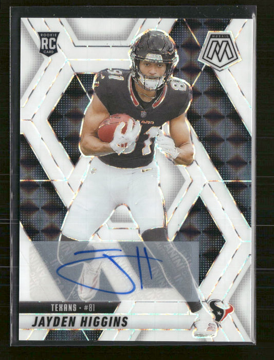 2025 Panini Mosaic Mosaic White Jayden Higgins Rookie #/25 #346