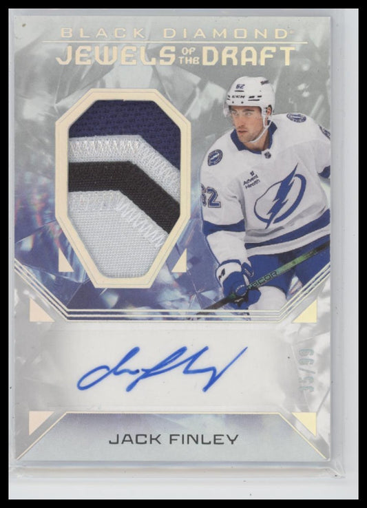 2025-26 U D Black Diamond Jewels Draft Rookies Jack Finley #/99 Auto #JD-FI