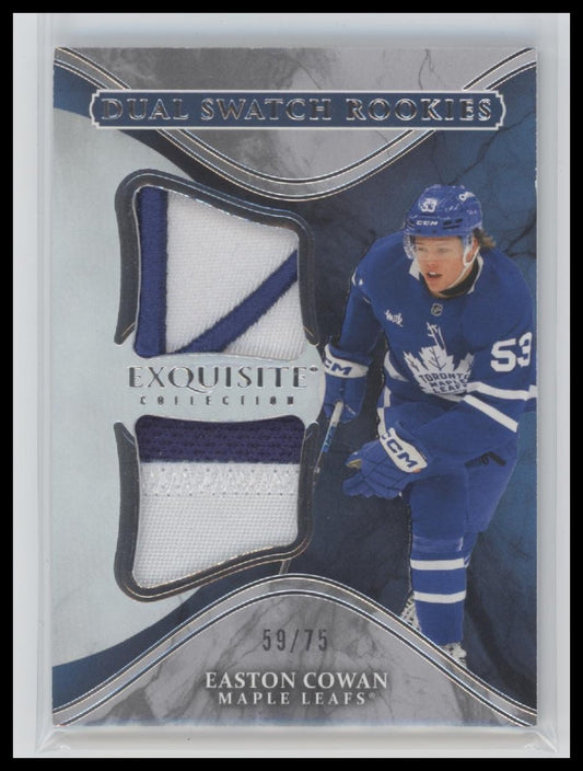 2025-26 Upper D Black Diamond Dual Swatch Rookies Easton Cowan #/75 #EDS-EC