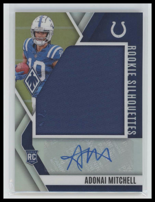 2024 Panini Phoenix Rookie Silhouettes Silver Adonai Mitchell #/75 #RS-AML
