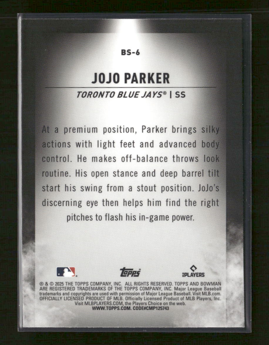 2025 Bowman Draft Bowman Spotlights JoJo Parker #BS-6