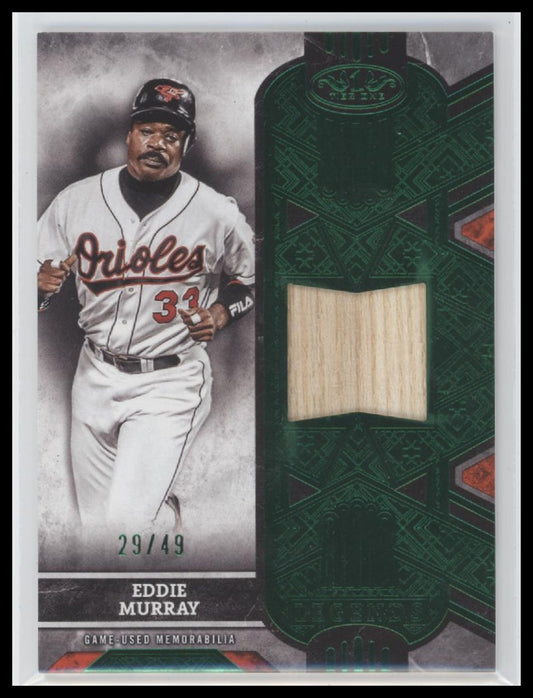 2025 Topps Tier One Legend Relics Green Foil #/49 Eddie Murray #T1LR-EM