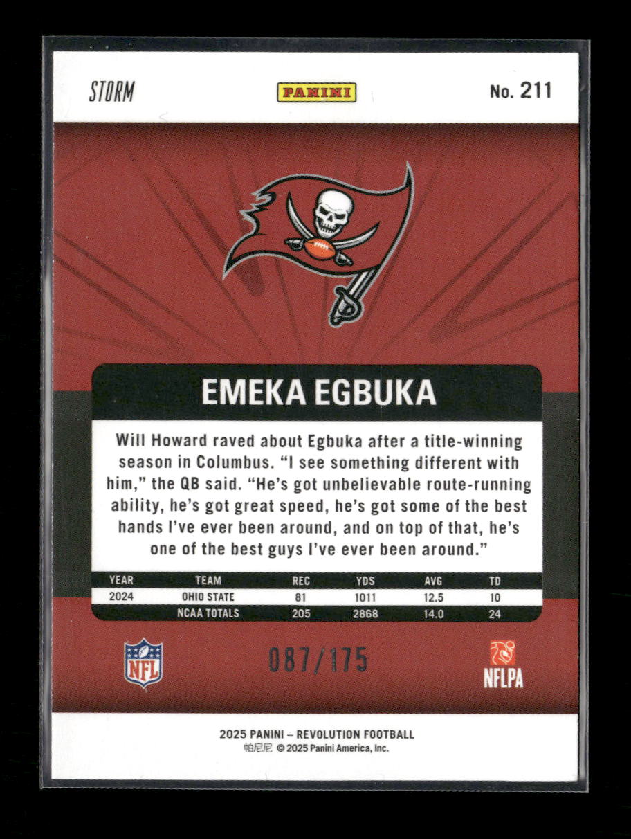 2025 Panini Revolution Purple Storm Emeka Egbuka #/175 #211