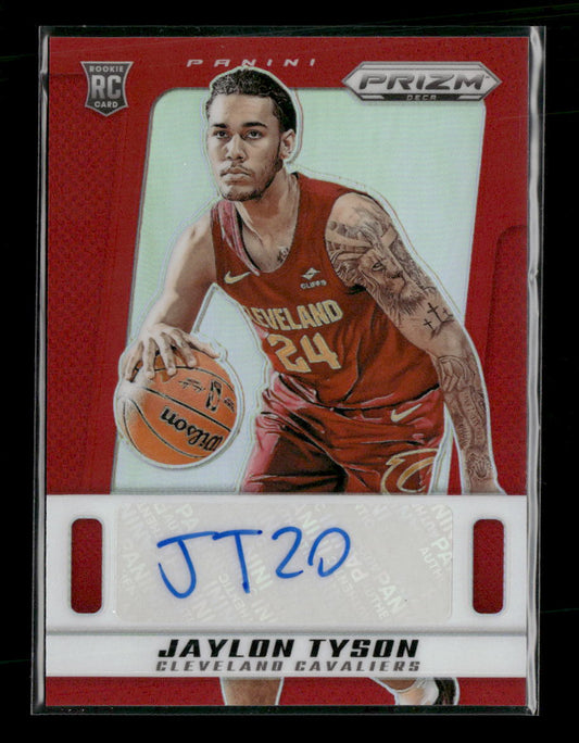 2024-25 Panini Prizm Deca Signatures Red Jaylon Tyson #/99 Auto #PDS-TYS