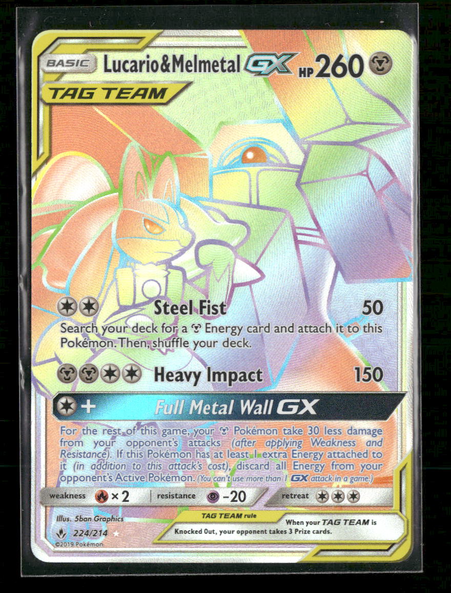 SM - Unbroken Bonds Lucario & Melmetal GX (Secret) #224/214