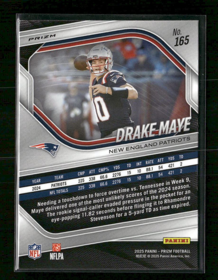 2025 Panini Prizm Lazer Drake Maye #165