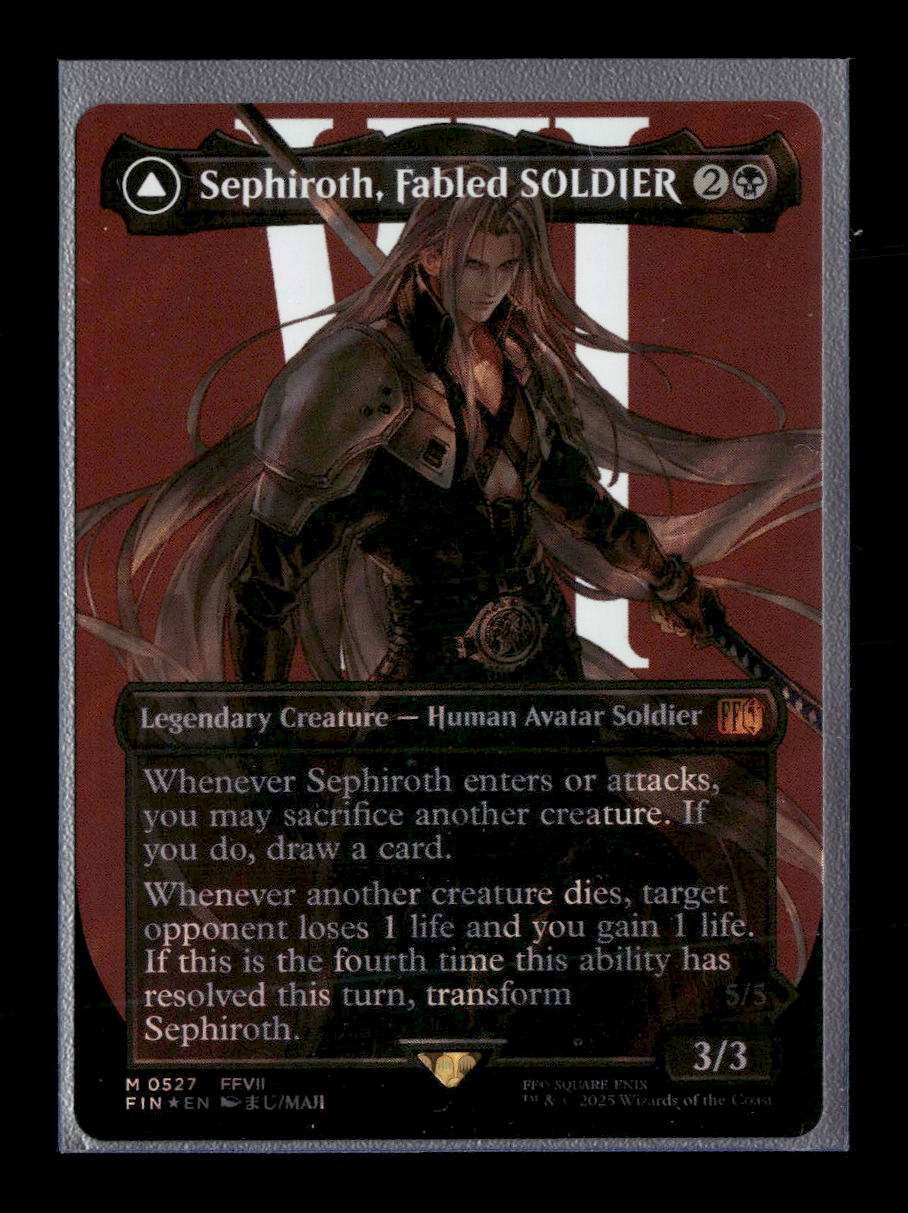 FINAL FANTASY Sephiroth, Fabled SOLDIER (Borderless) (Surge Foil) #527