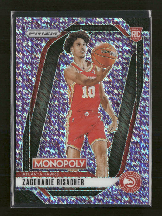 2024-25 Panini Monopoly Purple Millionaire Shimmer Zaccharie Risacher #/50 #27