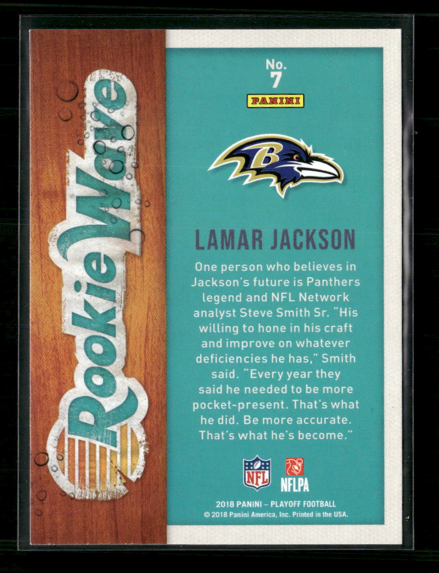2018 Panini Playoff Rookie Wave Lamar Jackson #7