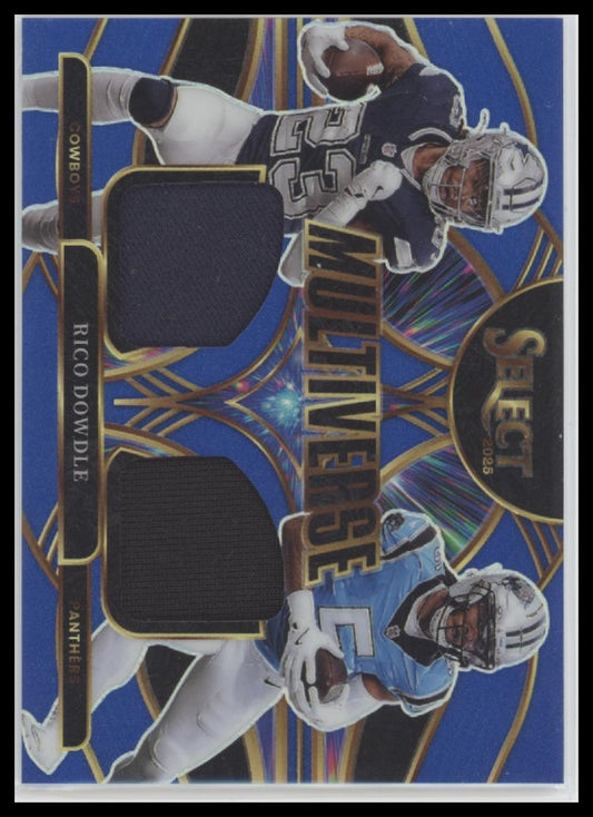 2025 Panini Select Multiverse Jerseys Blue Prizm Rico Dowdle #MVJ-RDE