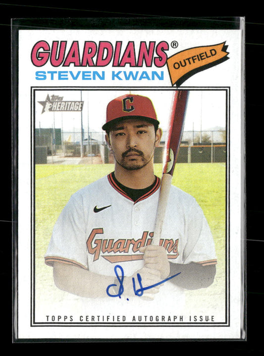 2026 Topps Heritage Real One Autographs Steven Kwan Auto #SK