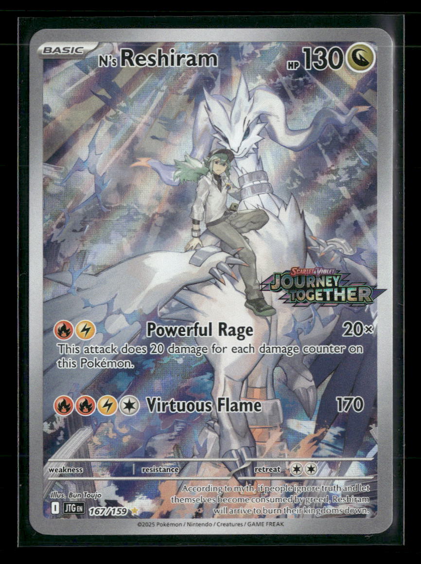 N's Reshiram (Journey Together Stamp) #167/159