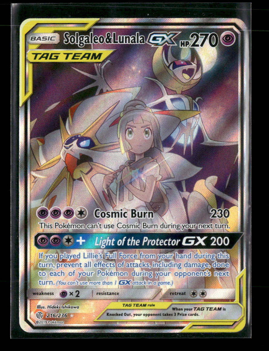 SM - Cosmic Eclipse Solgaleo & Lunala GX (Full Art) #216/236