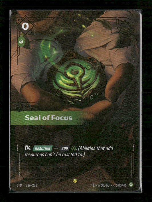 Seal of Focus (Overnumbered) - Spiritforged (SFD)