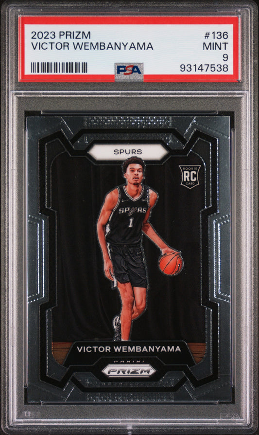 2023 Panini Prizm Victor Wembanyama 9 PSA #136