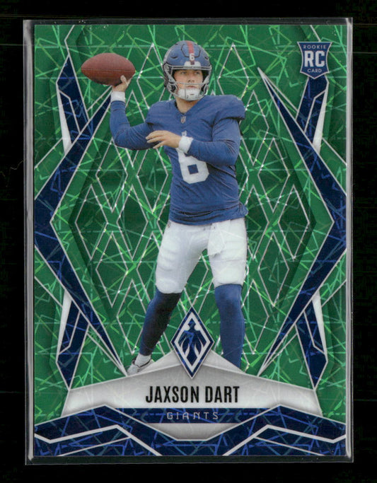 2025 Panini Phoenix Green Lazer Prizm Jaxson Dart Rookie #/49 #200