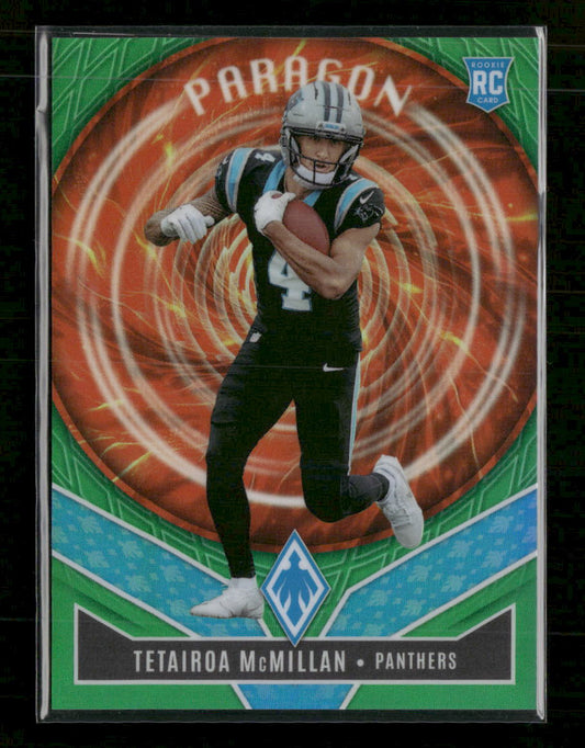 2025 Panini Phoenix Paragon Green Hyper Prizm Tetairoa McMillan #/99 #16