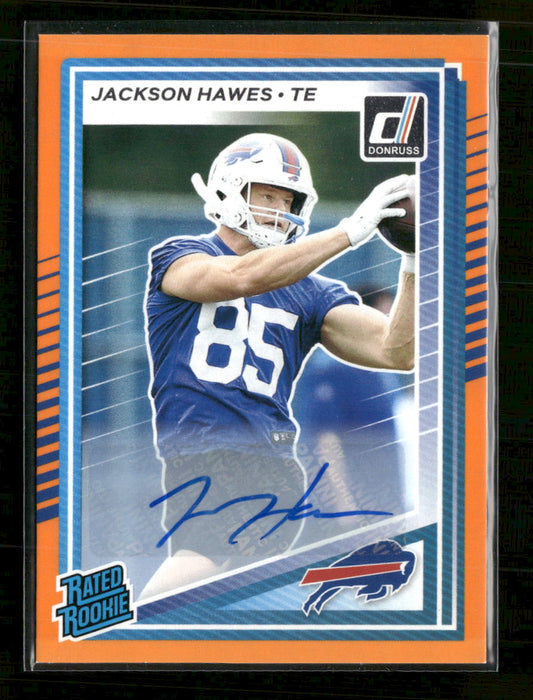 2025 Donruss Rated Rookies Autographs Orange Jackson Hawes Rookie Auto #357