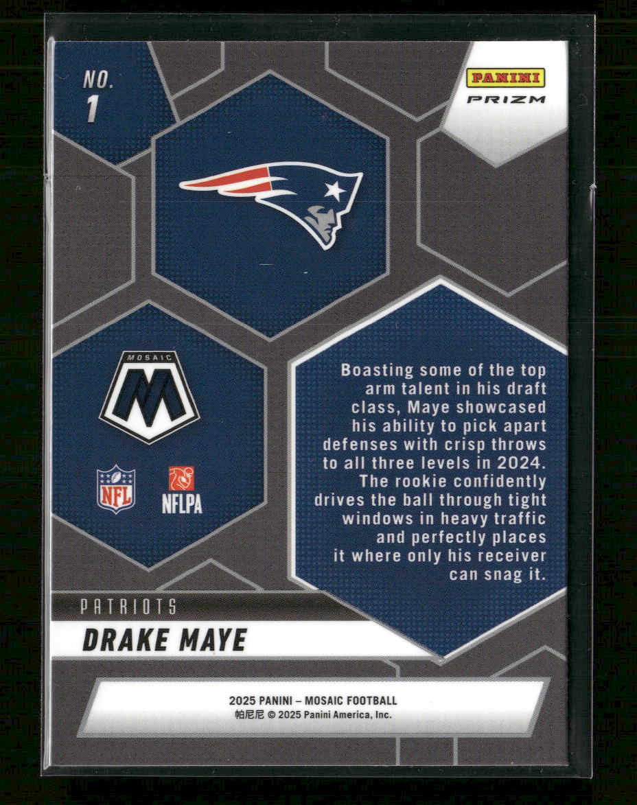 2025 Panini Mosaic Montage Mosaic Drake Maye #1