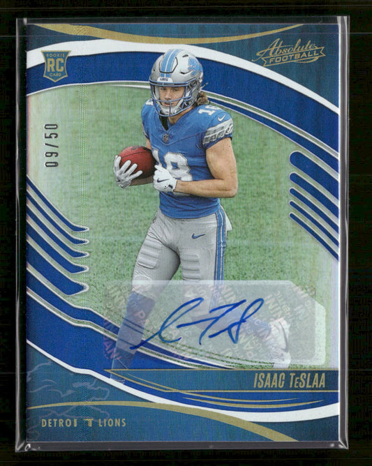 2025 Panini Absolute Spectrum Blue Isaac TeSlaa Rookie #/50 #127