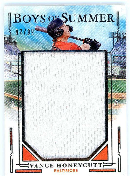2025 Panini Boys of Summer Jumbo Prospect Materials Vance Honeycutt #/99 #JPM-VH