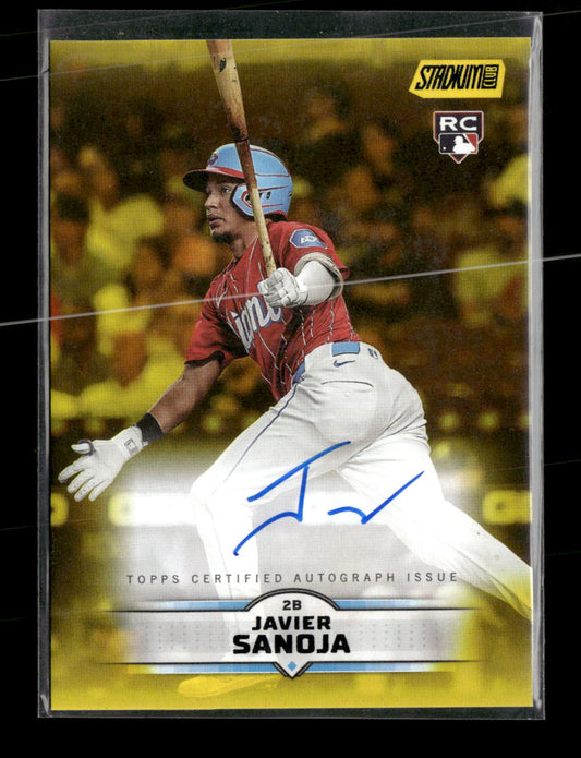 2025 Stadium Club Base Autographs Yellow Javier Sanoja Auto #SCBA-JS
