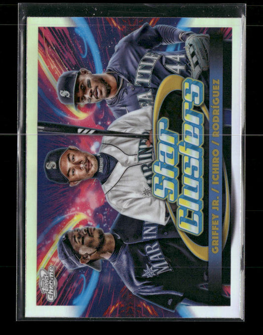 2025 Topps Cosmic Triple Star Clusters K Griffey-Jr.-Ichiro-J Rodríguez #TSC-3