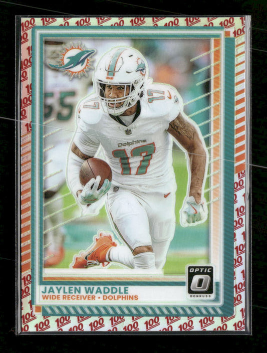 2025 Donruss Optic 100 Emoji Jaylen Waddle #160