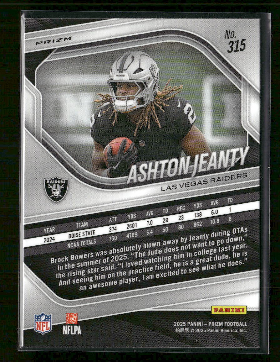 2025 Panini Prizm Lazer Ashton Jeanty #315