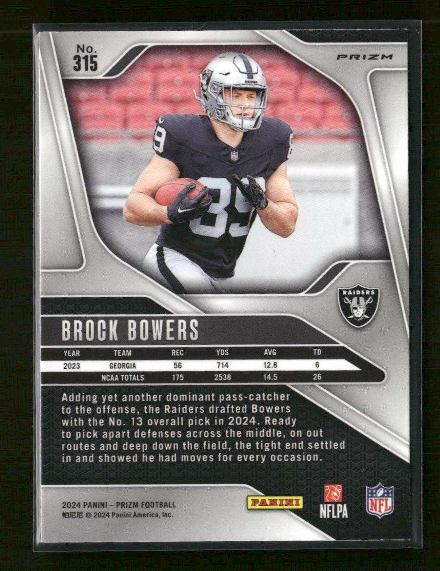2024 Panini Prizm Silver Brock Bowers Rookie #315