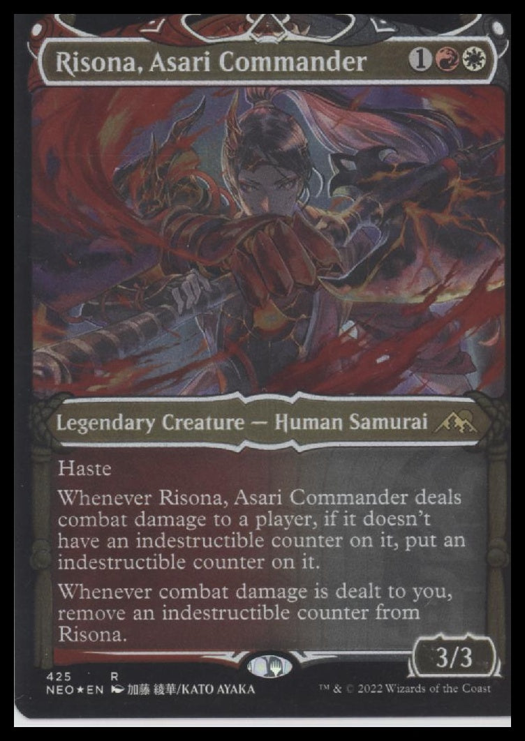 Kamigawa: Neon Dynasty Risona, Asari Commander (Showcase) (Foil Etched) #425