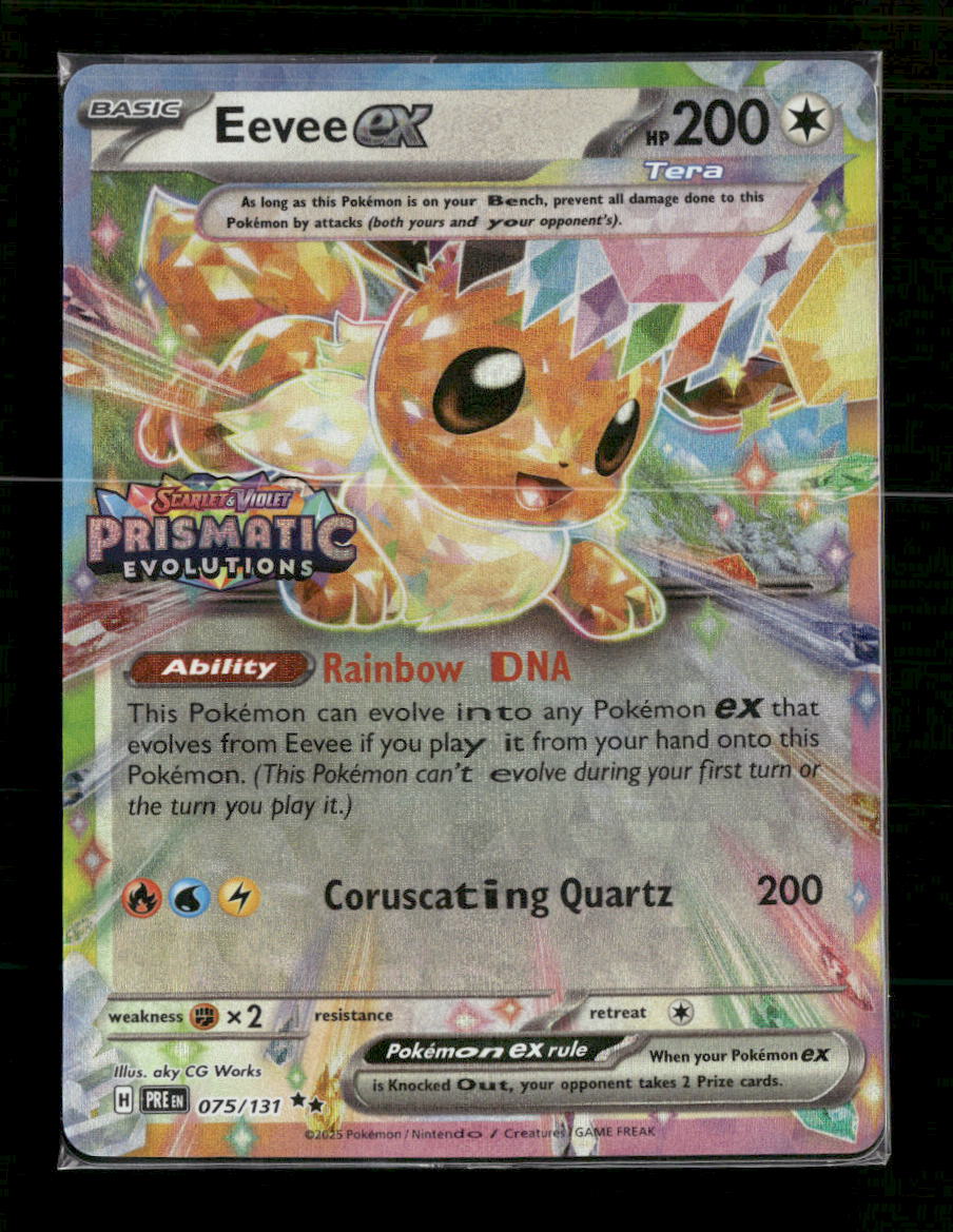 Eevee ex (Prismatic Evolution Stamp) #075/131 (Sealed)