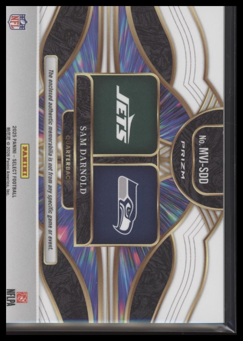 2025 Panini Select Multiverse Jerseys Blue Prizm Sam Darnold #MVJ-SDD
