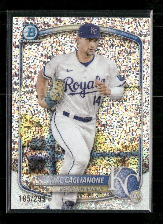 2025 Bowman Chrome Prospects Speckle Refractor Jac Caglianone #/299 #BCP-103