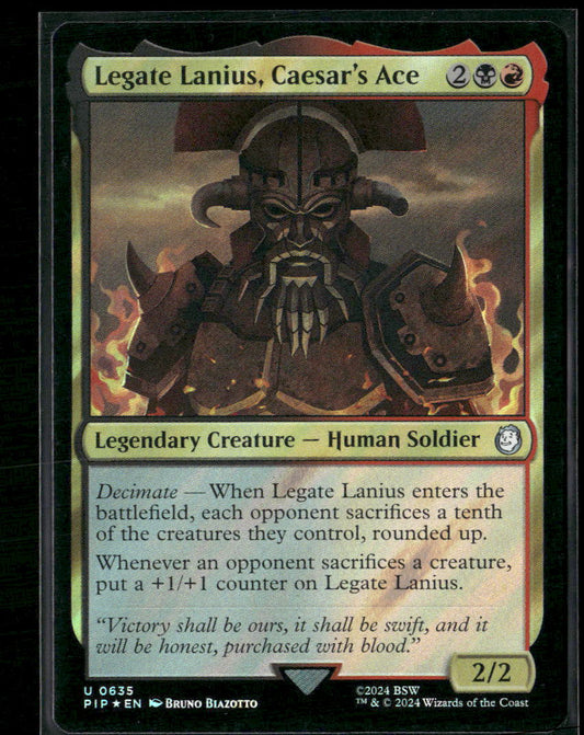 Universes Beyond: Fallout Legate Lanius, Caesar's Ace (Surge Foil) #635