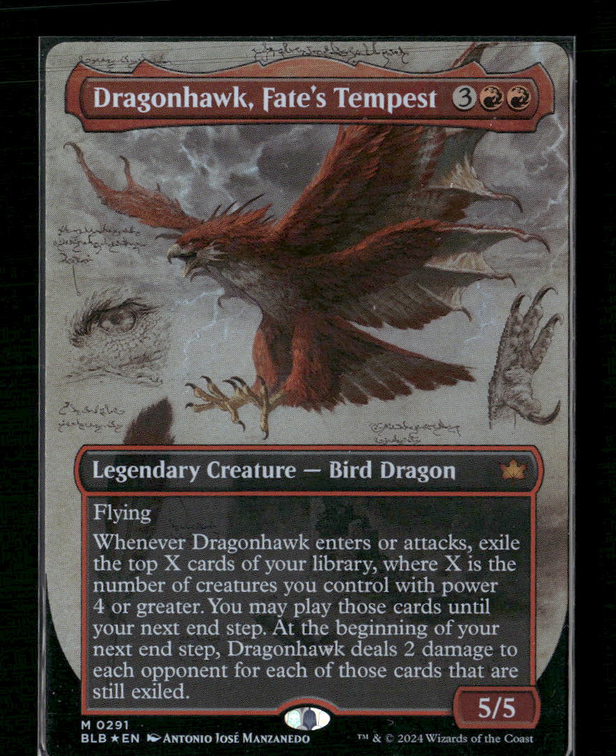 Bloomburrow Dragonhawk, Fate's Tempest (Borderless) #291