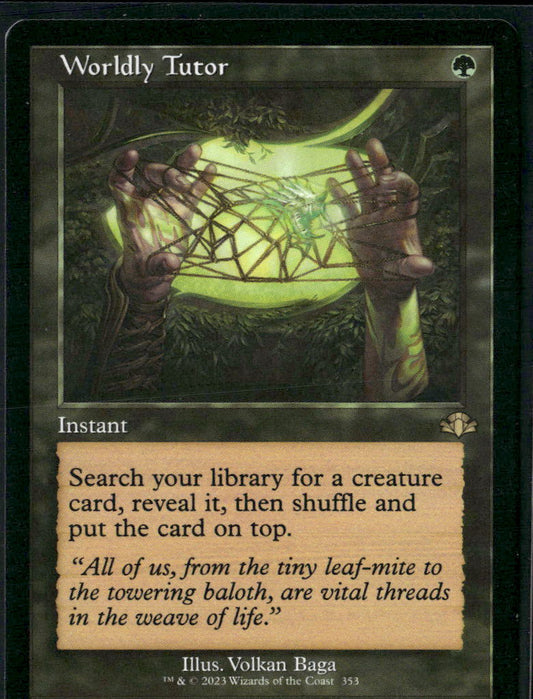Dominaria Remastered Worldly Tutor (Retro Frame) #353