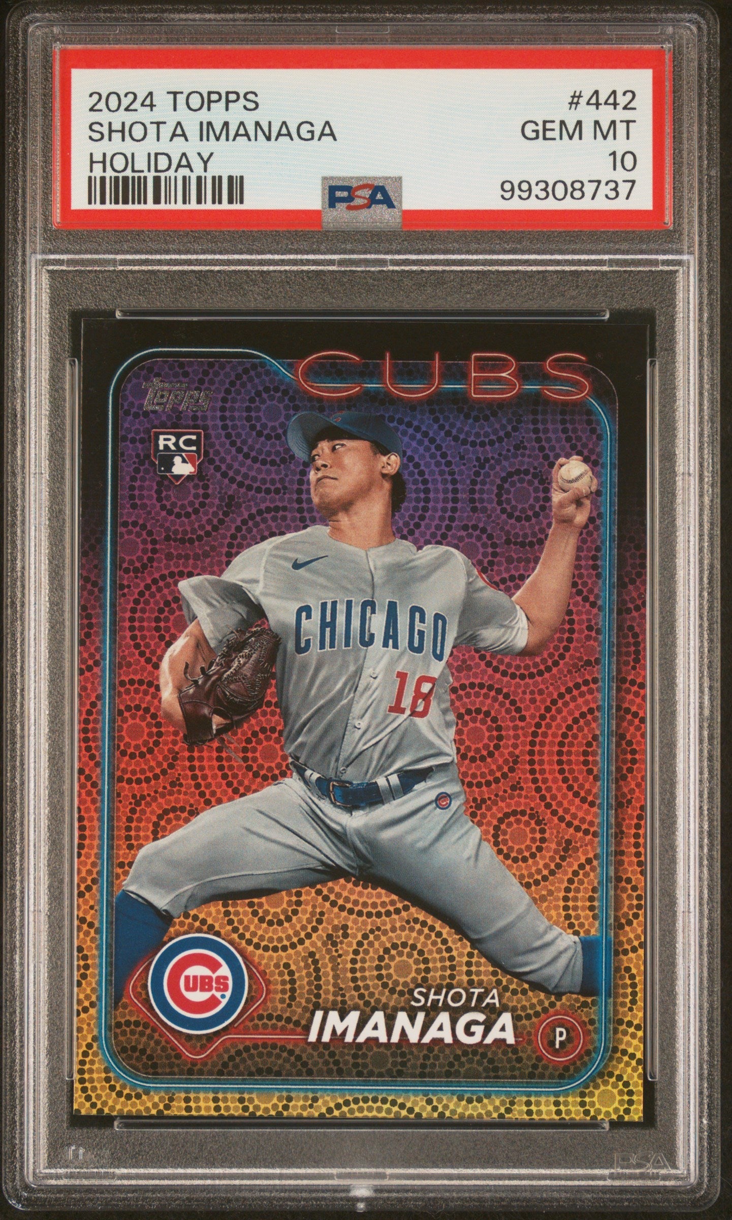 2024 Topps Holiday Shota Imanaga 10 PSA #442