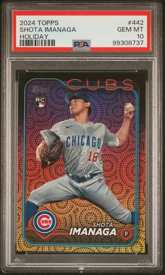 2024 Topps Holiday Shota Imanaga 10 PSA #442