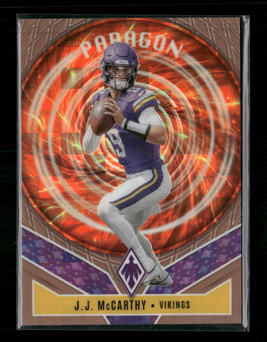 2025 Panini Phoenix Paragon Bronze Pandora Prizm J.J. McCarthy #/125 #8