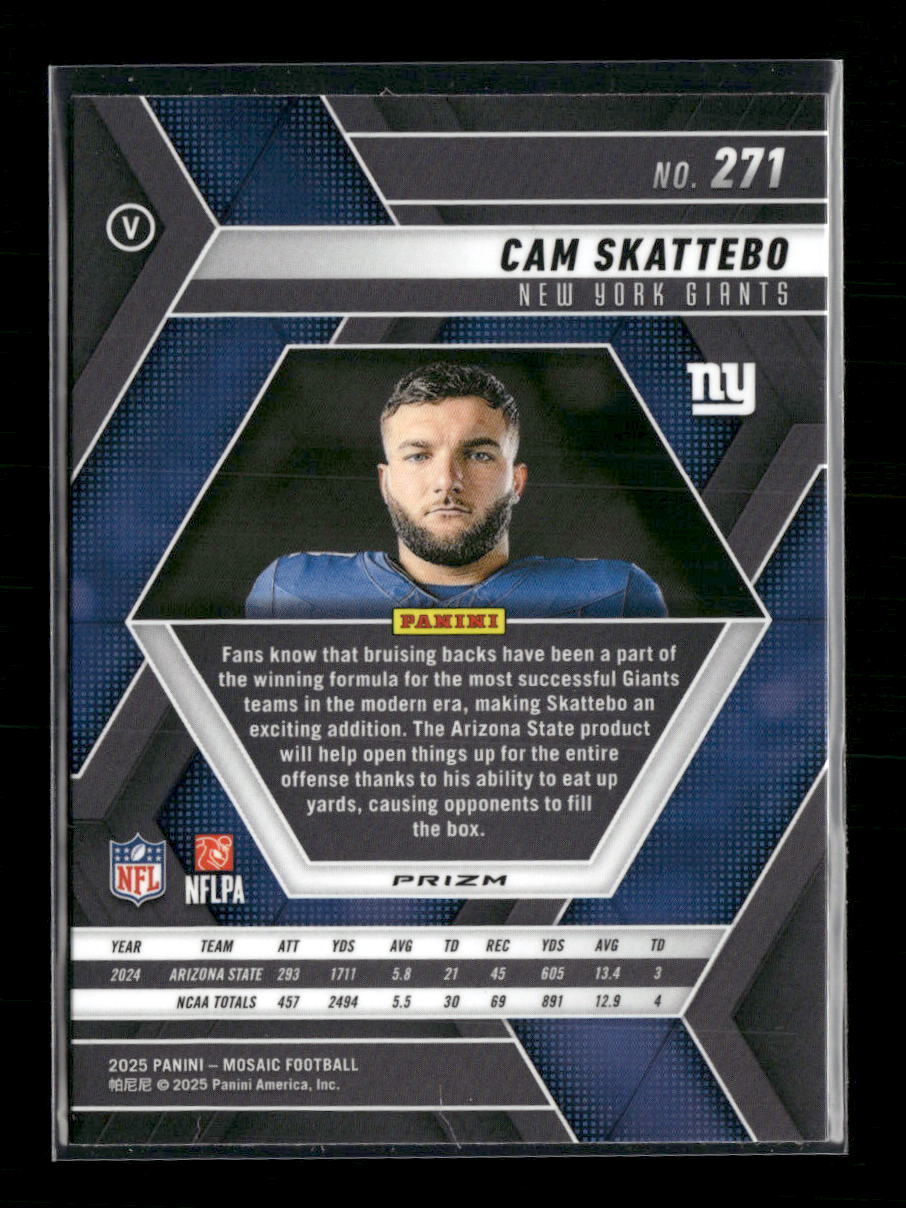 2025 Panini Mosaic Mosaic Camo Pink Cam Skattebo Rookie #271