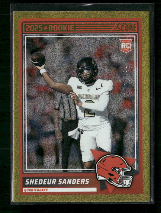 2025 Score Dots Gold Shedeur Sanders Rookie #/499 #15