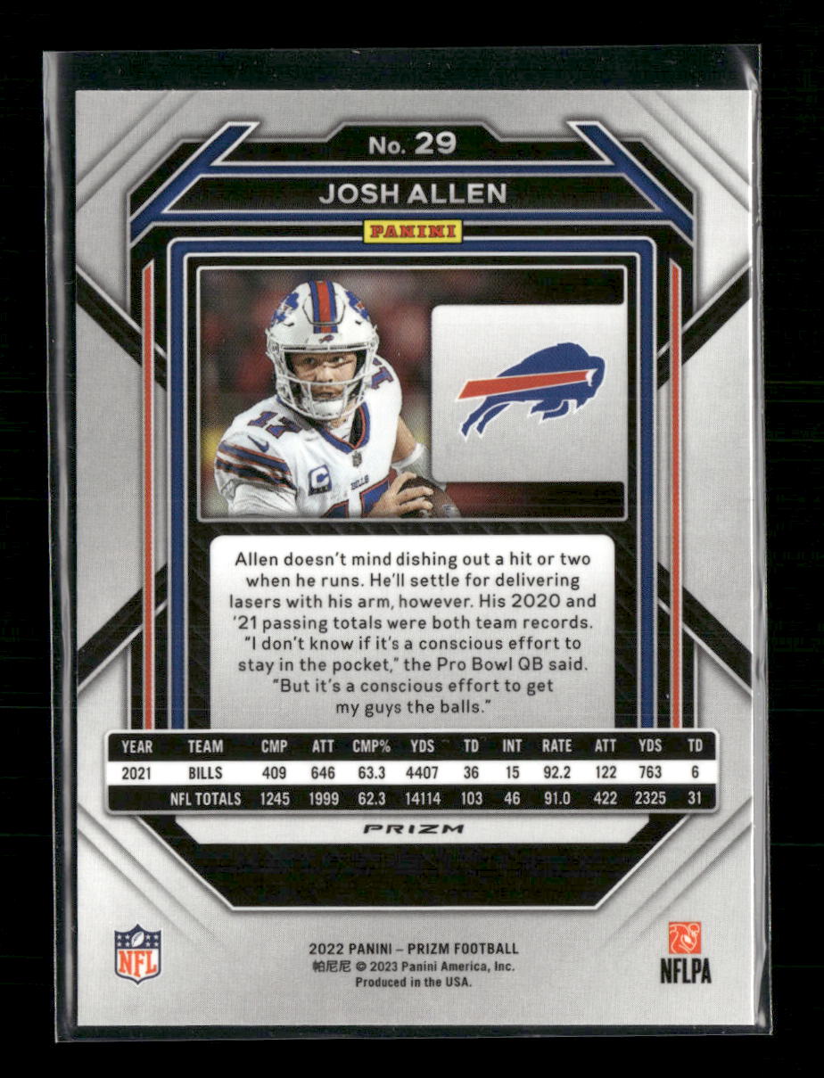 2022 Panini Prizm Red White and Blue Josh Allen #29