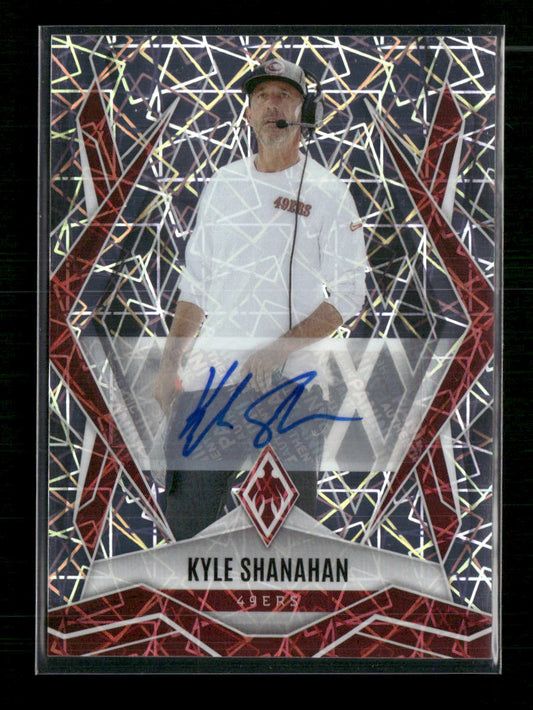 2025 Panini Phoenix Base Autographs Lazer Prizm Kyle Shanahan #/25 Auto #120