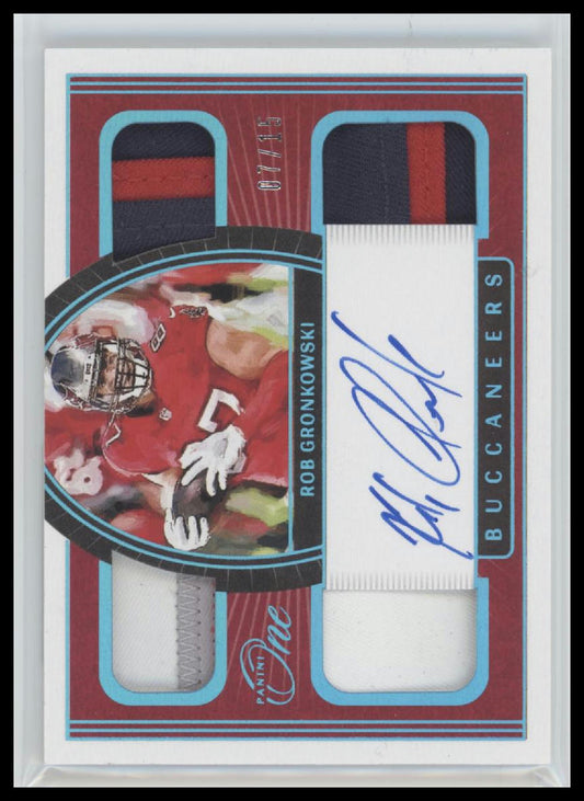 2021 Panini One Quad Patch Autograph Blue Rob Gronkowski #/15  #66