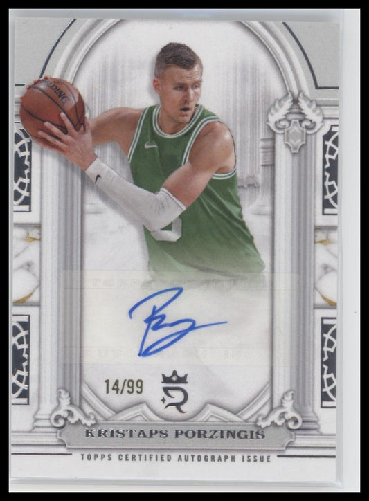 2023-24 Topps Royalty Pillars of Greatness Auto #/99 Kristaps Porzingis #PGS-KP